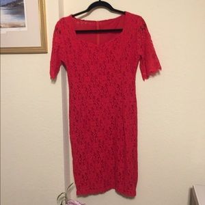 LuLus Laced Red Dress-Perfect Holiday Wear